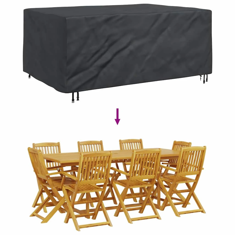 vidaXL Mēbeļu pārklājs Vienkrāsains Melna 210 x 130 x 70 cm 210D