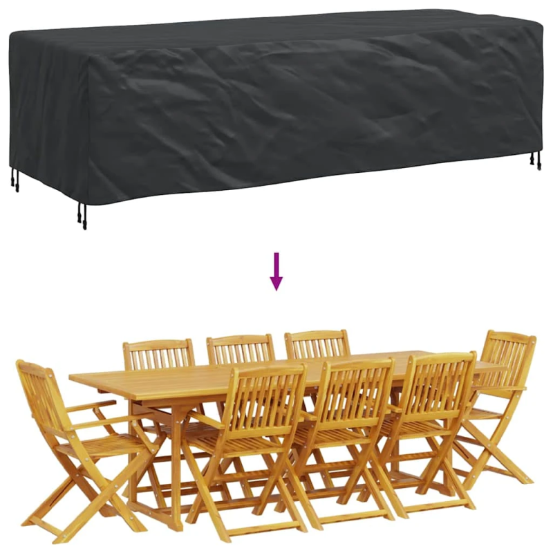 vidaXL Mēbeļu pārklājs Vienkrāsains Melna 270 x 110 x 70 cm 210D