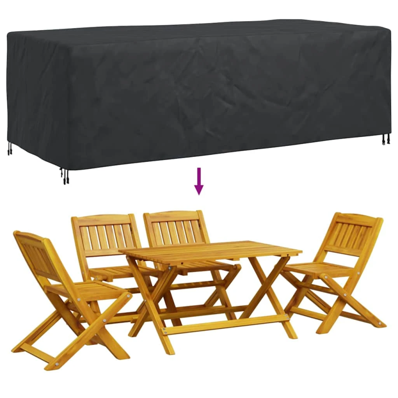 vidaXL Mēbeļu pārklājs Vienkrāsains Melna 300 x 140 x 90 cm 420D