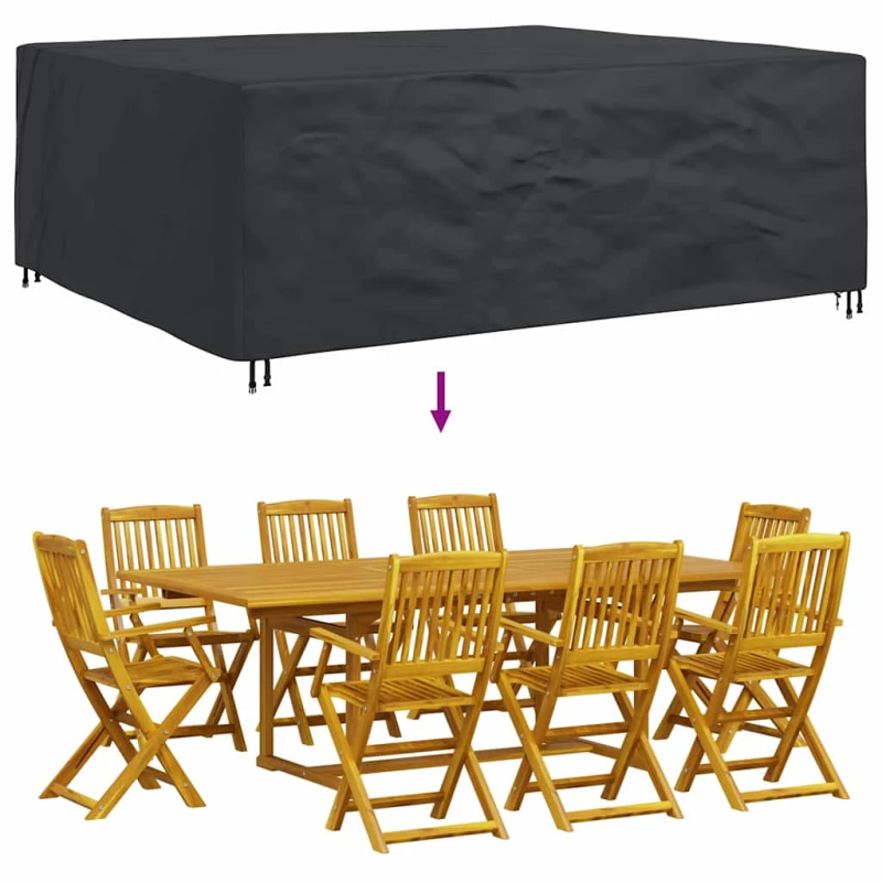 vidaXL Mēbeļu pārklājs Vienkrāsains Melna 300 x 250 x 70 cm 420D