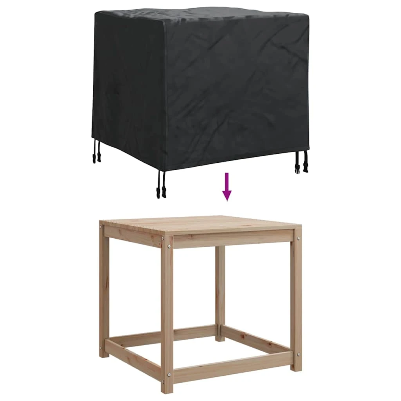 vidaXL Mēbeļu pārklājs Melna 64 x 64 x 65 cm 600D Oksforda Audums