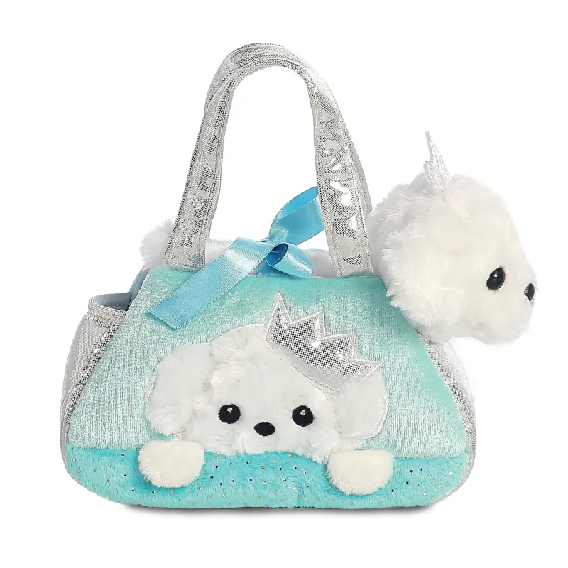 AURORA Fancy Pals Plīša pūdelis zilā somā, 20 cm