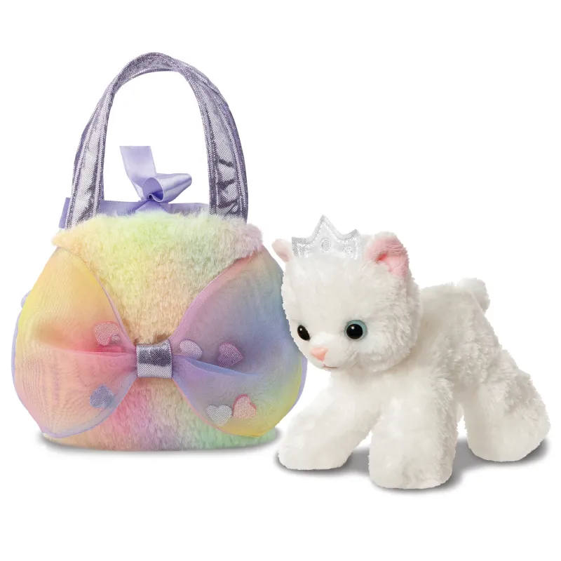 AURORA Fancy Pals plīša rotaļlieta kaķis somiņā, 20 cm