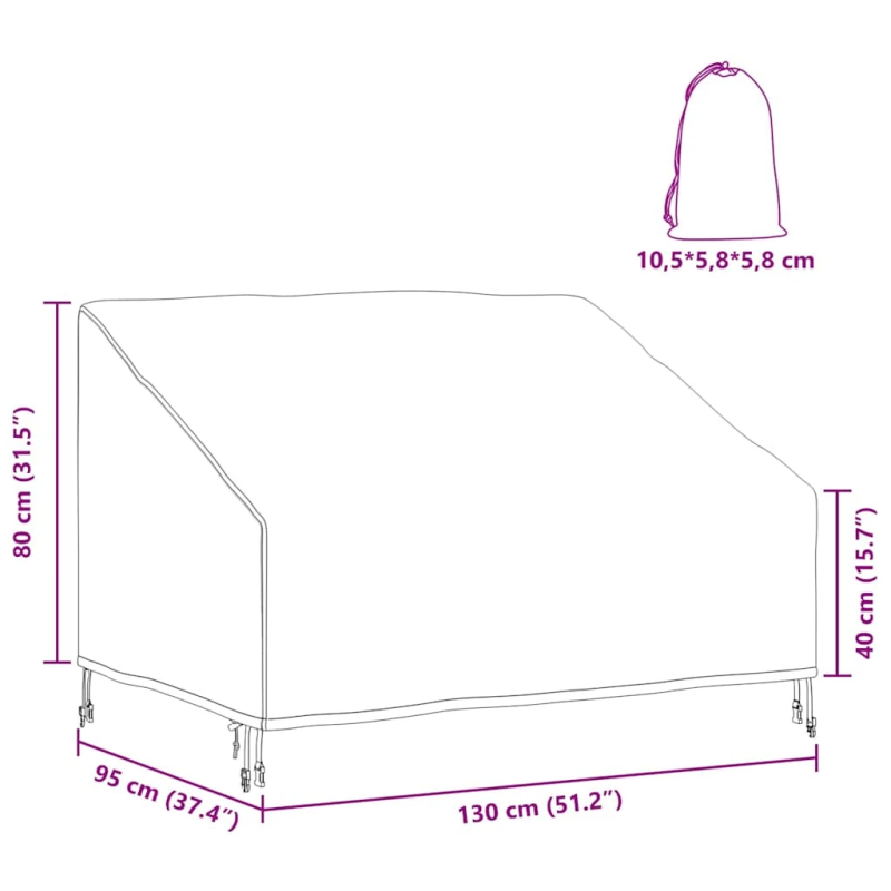 vidaXL Dārza sola pārsegs 130 x 95 x 40 - 80 cm 420D Oksforda audums