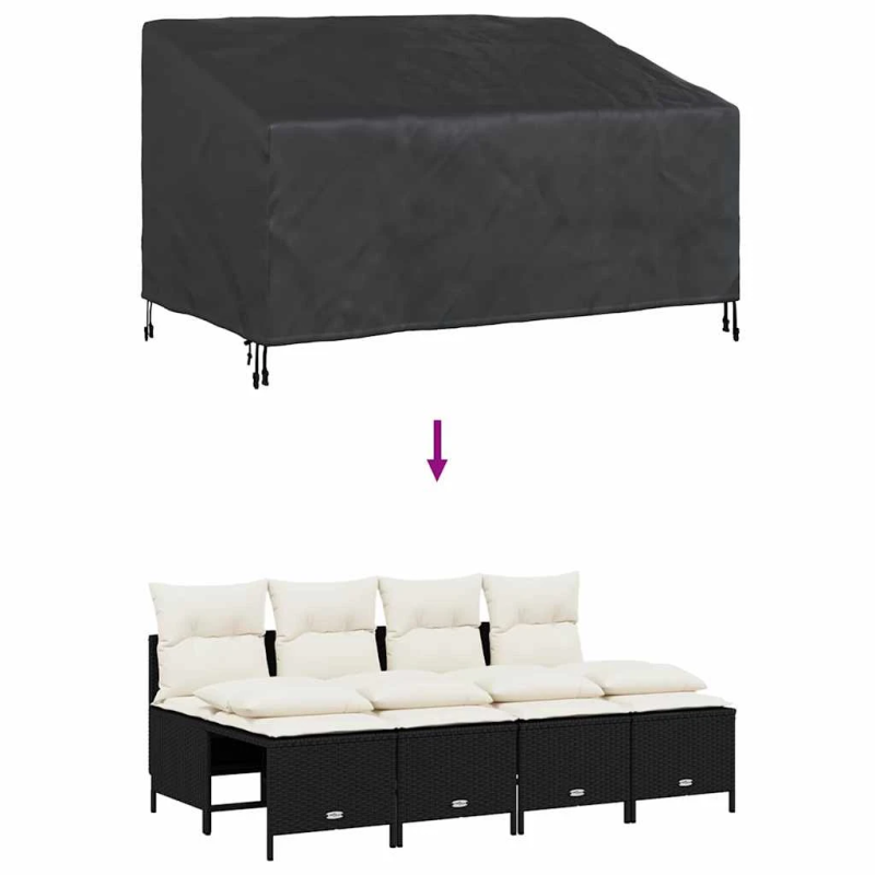 vidaXL Dārza sola pārsegs 160 x 100 x 61 - 89 cm 210D Oksforda audums