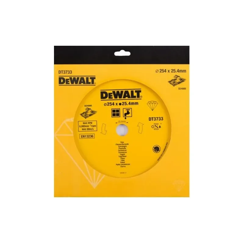 DeWALT Dimanta ripa 254x25,4mm ,flīzēm, keramika,