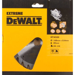 DeWALT Zāģripa EXTREME 165x20mm, 24T