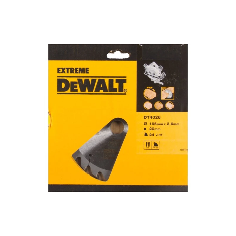 DeWALT Zāģripa EXTREME 165x20mm, 24T