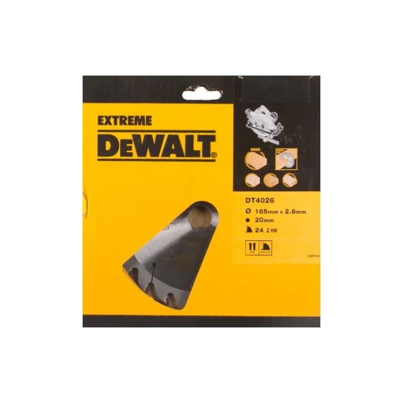 DeWALT Zāģripa EXTREME 165x20mm, 24T