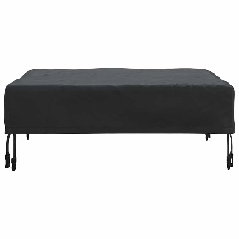 vidaXL Galda vāks Vienkrāsains Melna 72 x 72 x 15 cm audums