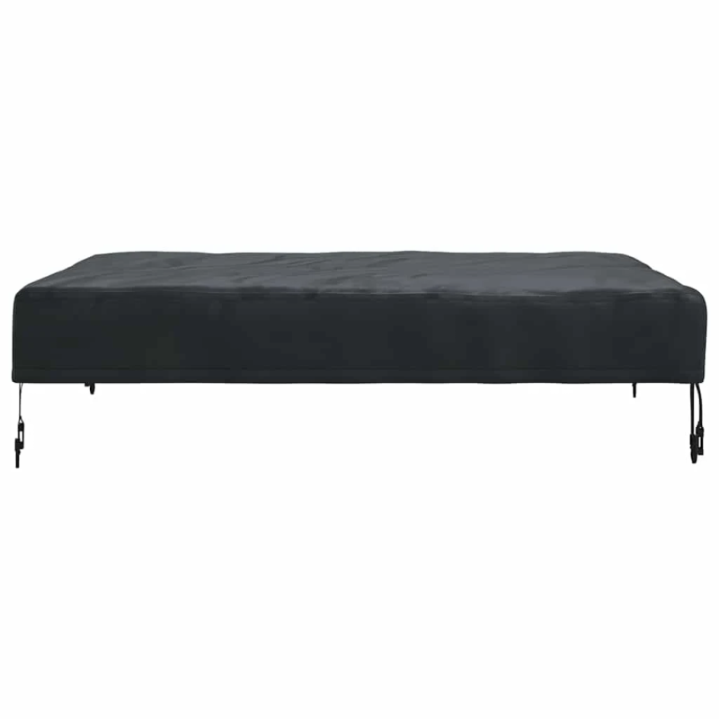 vidaXL Galda vāks Vienkrāsains Melna 102 x 102 x 15 cm audums