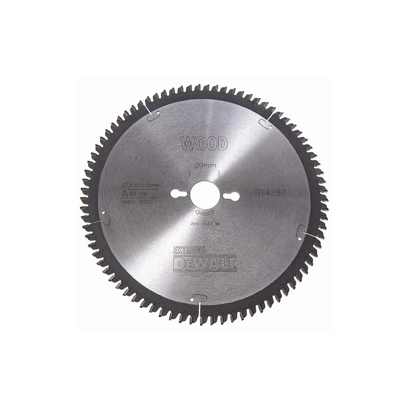 DeWALT Zāģripa EXTREME 250x30mm, 80T, Al