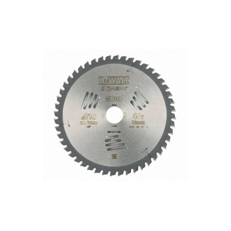 DeWALT Zāģripa 216x30mm 48T