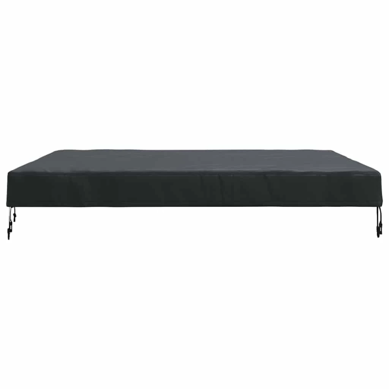 vidaXL Galda vāks Vienkrāsains Melna 142 x 142 x 15 cm audums