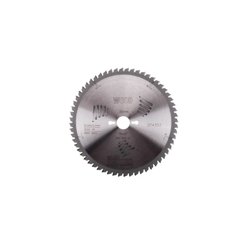 DeWALT Zāģripa 250x30mm, 60T TCG