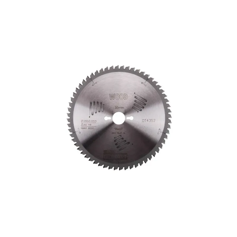 DeWALT Zāģripa 250x30mm, 60T TCG