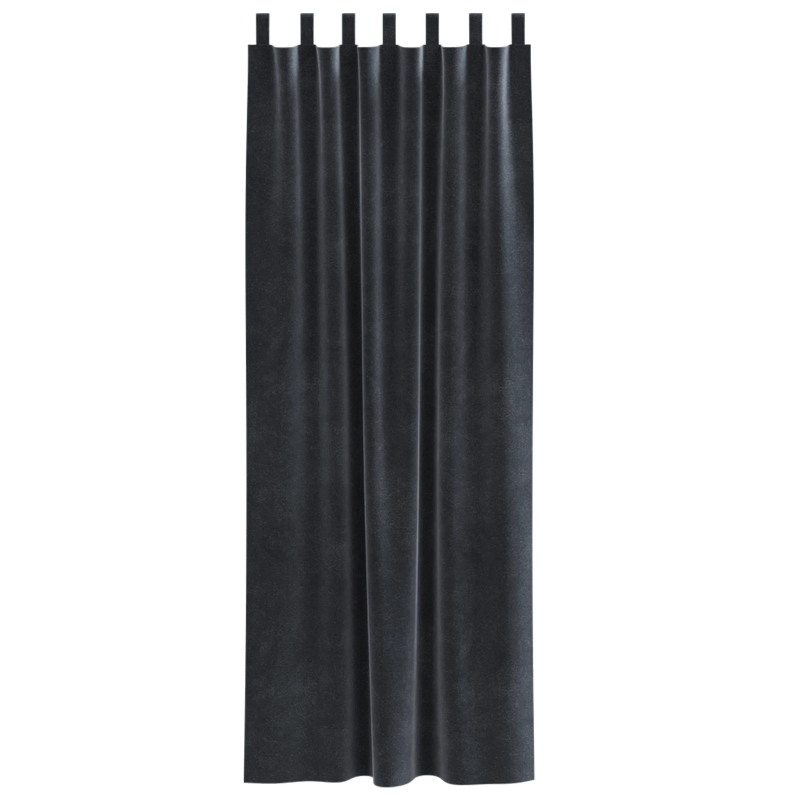 vidaXL Aptumšojošie aizkari 2 pcs Tumši pelēks 140 x 245 cm Samts