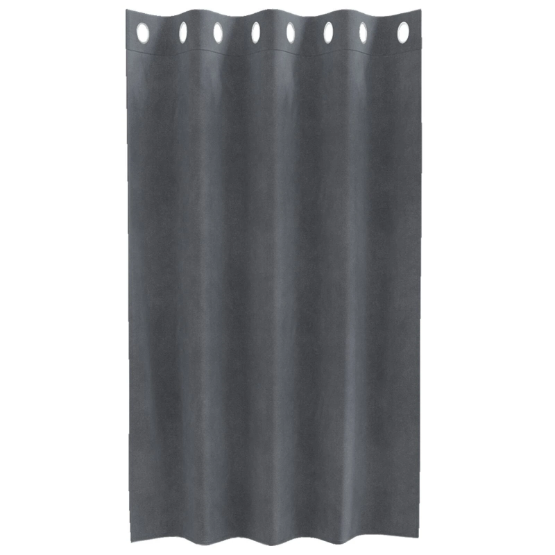 vidaXL Aptumšojošie aizkari 2 pcs Gaiši pelēks 140 x 140 cm Samts