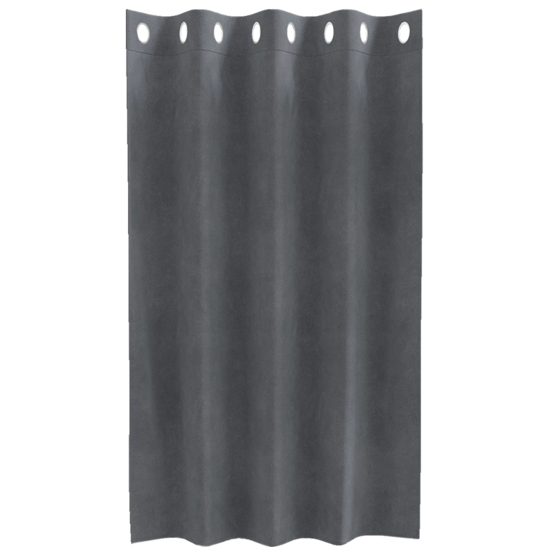 vidaXL Aptumšojošie aizkari 2 pcs Gaiši pelēks 140 x 140 cm Samts