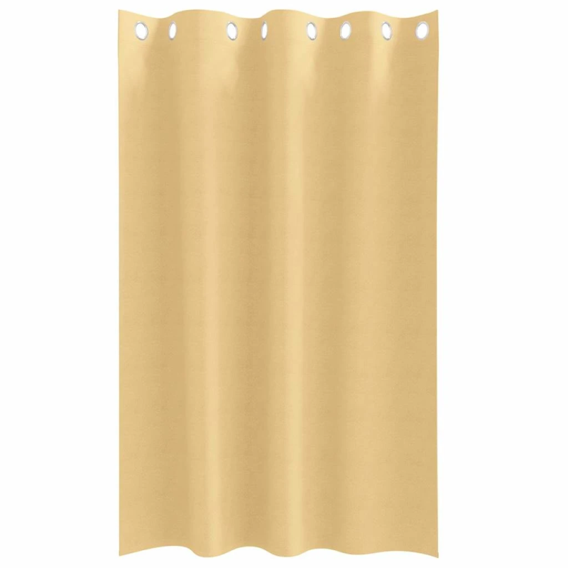 vidaXL Aizkari ar Gredzeniem, kas Aizliedz Gaismu 2 pcs Bēša