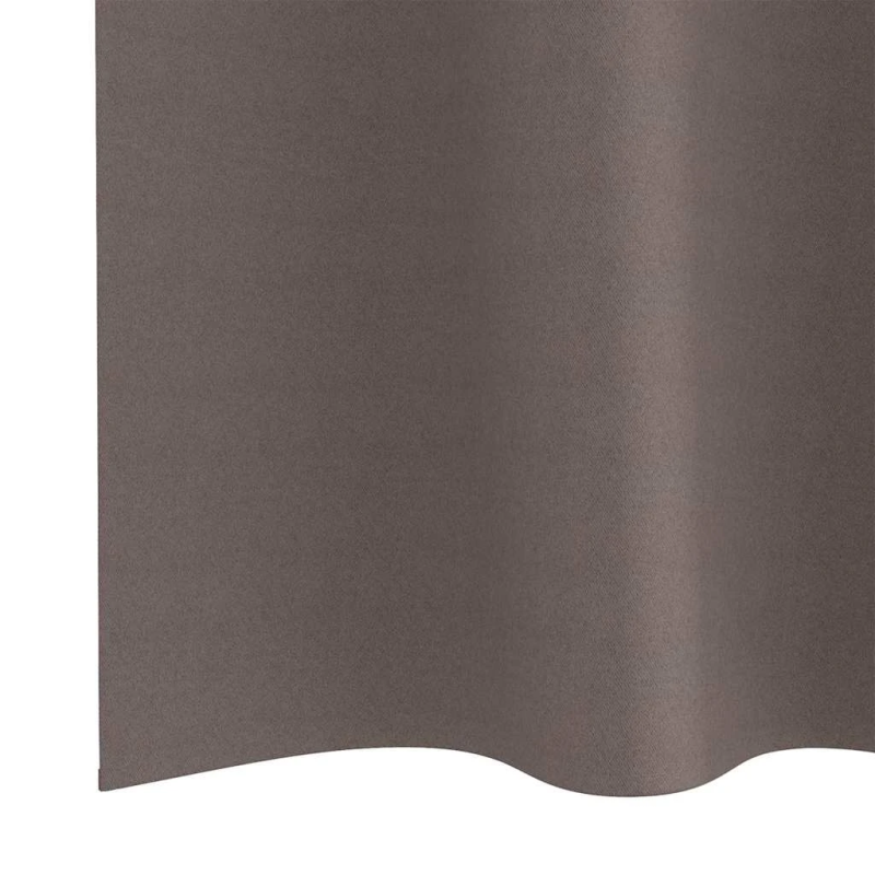 vidaXL Aizkari ar Gredzeniem, kas Aizliedz Gaismu 2 pcs Tumši brūna