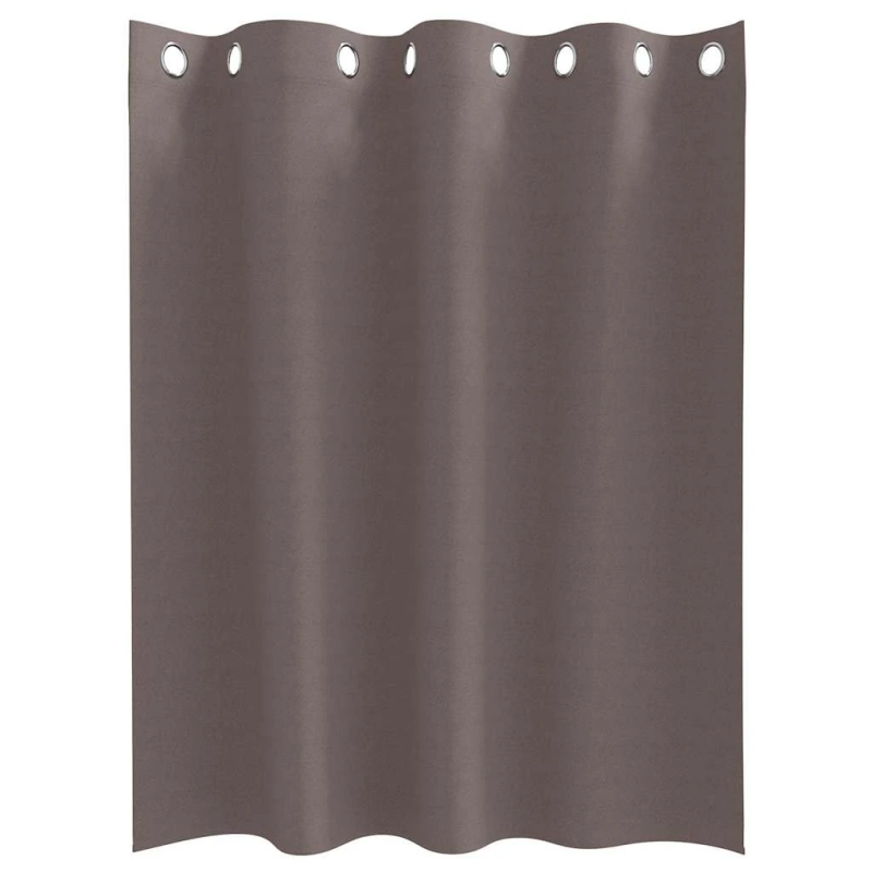 vidaXL Aizkari ar Gredzeniem, kas Aizliedz Gaismu 2 pcs Tumši brūna