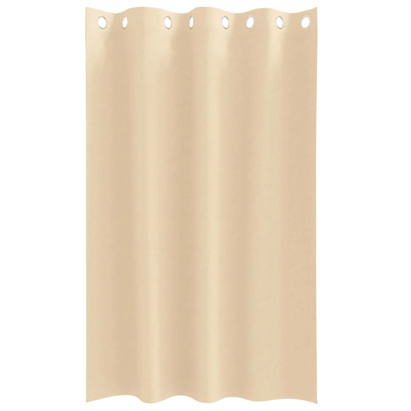 vidaXL Aizkari ar Gredzeniem, kas Aizliedz Gaismu 2 pcs Krēmkrāsa