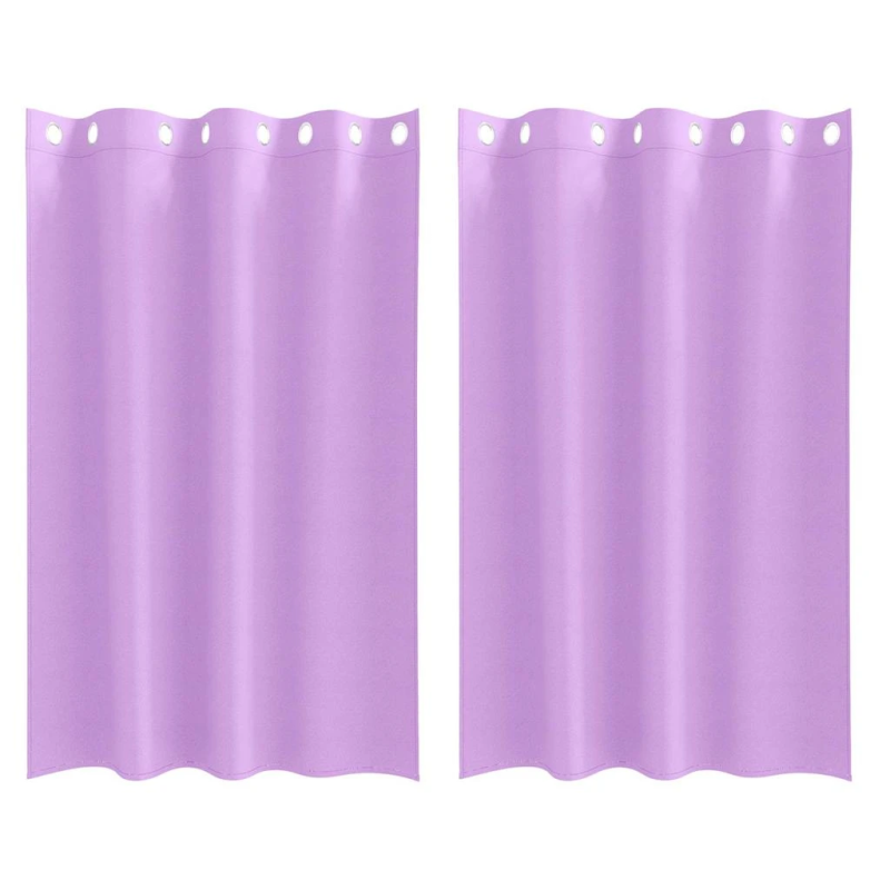 vidaXL Aizkari ar Gredzeniem, kas Aizliedz Gaismu 2 pcs Violeta
