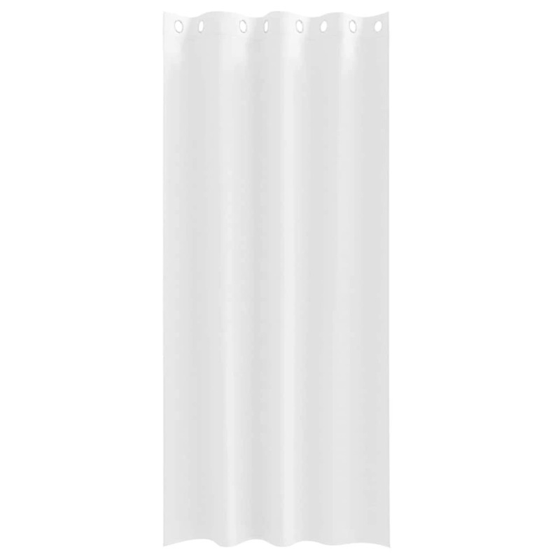 vidaXL Aizkari ar Gredzeniem, kas Aizliedz Gaismu 2 pcs Tīra balta