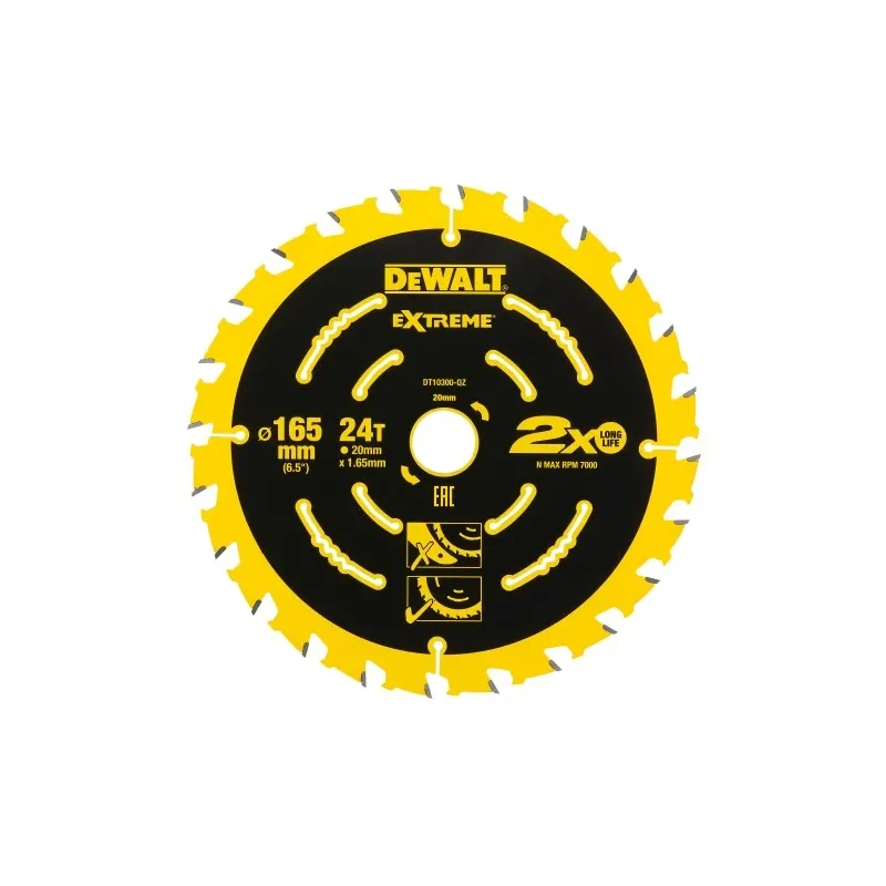 DeWALT Zāģripa EXTREME 165x20x24T