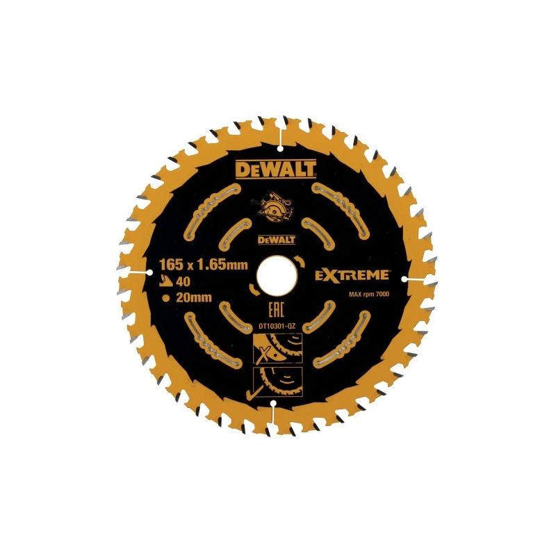 DeWALT Zāģripa EXTREME 165x20x40T