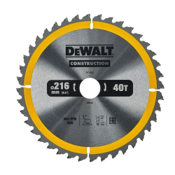 DEWALT zāģripa 216x30mm 40T