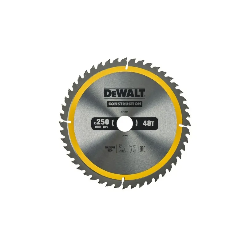 DEWALT Zāģripa 250x30mm 48T