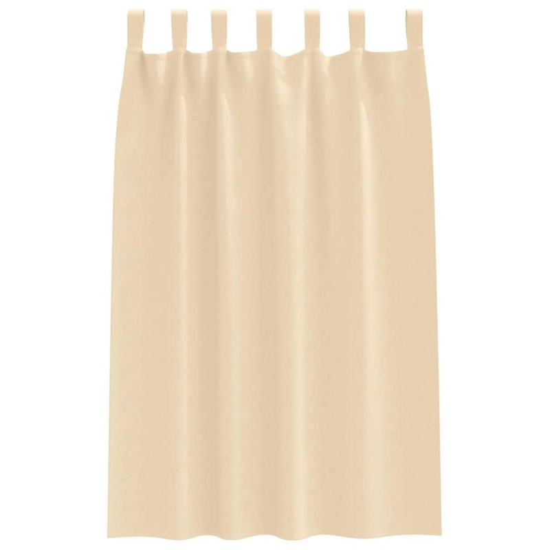 vidaXL Aizkari ar Gredzeniem, kas Aizliedz Gaismu 2 pcs Krēmkrāsa