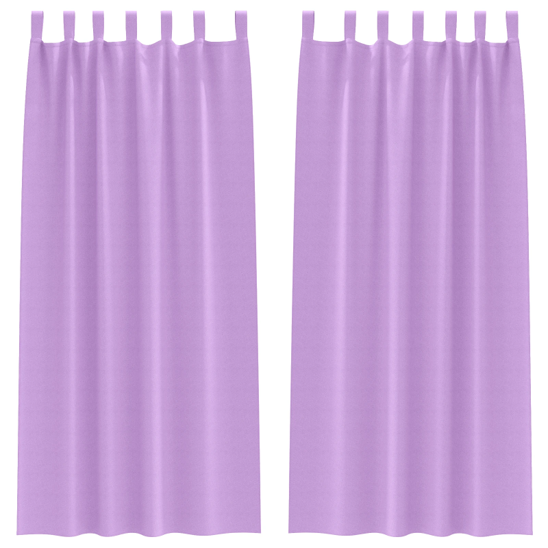 vidaXL Aizkari ar Gredzeniem, kas Aizliedz Gaismu 2 pcs Violeta