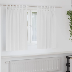 vidaXL Aizkari ar Gredzeniem, kas Aizliedz Gaismu 2 pcs Tīra balta