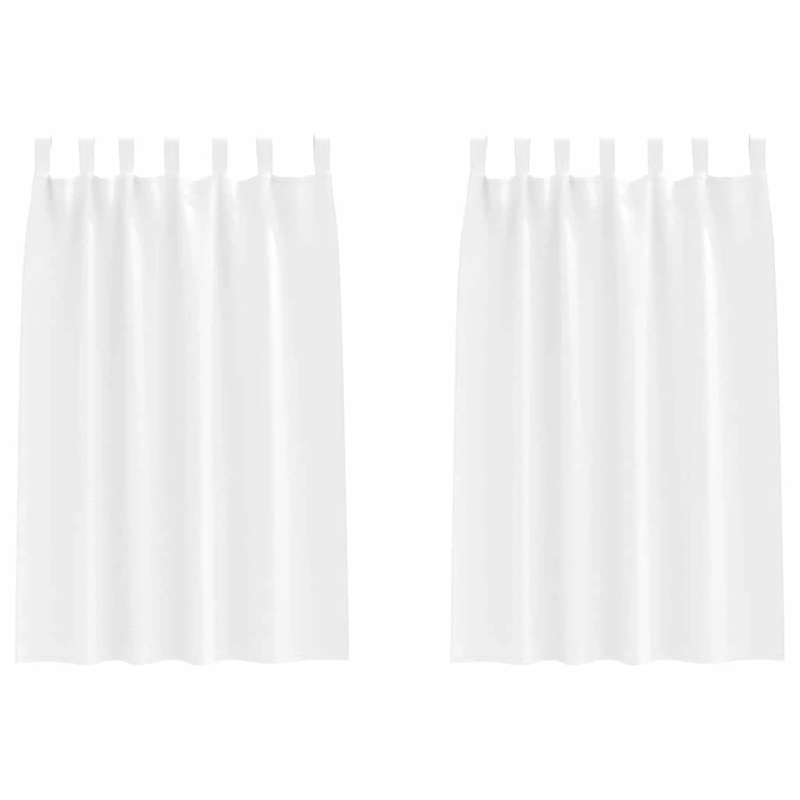 vidaXL Aizkari ar Gredzeniem, kas Aizliedz Gaismu 2 pcs Tīra balta