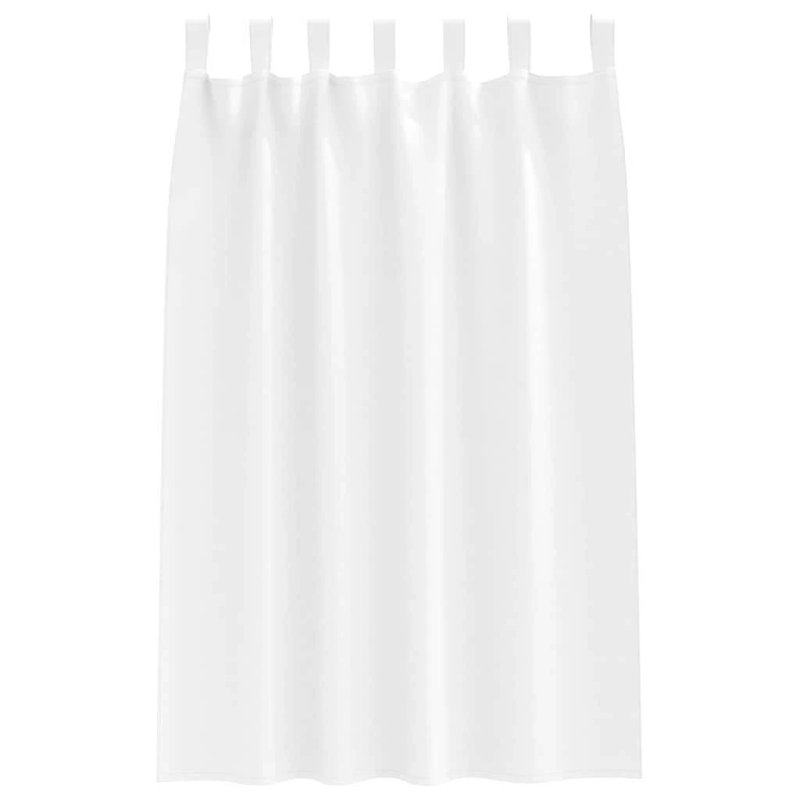 vidaXL Aizkari ar Gredzeniem, kas Aizliedz Gaismu 2 pcs Tīra balta