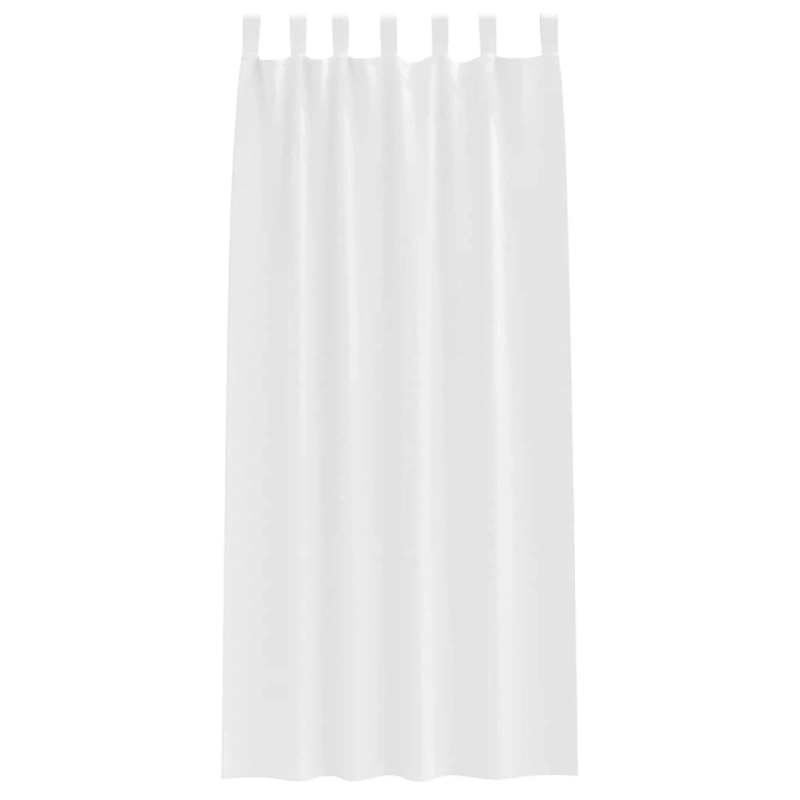 vidaXL Aizkari ar Gredzeniem, kas Aizliedz Gaismu 2 pcs Tīra balta