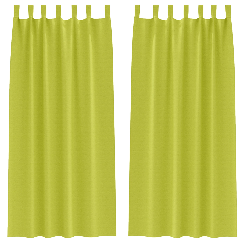 vidaXL Aizkari ar Gredzeniem, kas Aizliedz Gaismu 2 pcs Zaļa