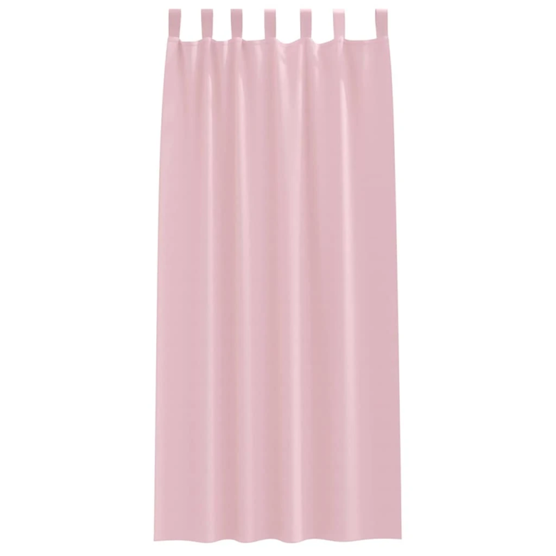 vidaXL Aizkari ar Gredzeniem, kas Aizliedz Gaismu 2 pcs Maigi rozā