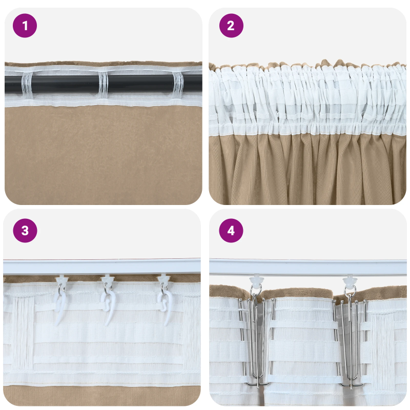 vidaXL Samta aizkari ar aizkariem 2 pcs šampanieša 175 x 140 cm Samts