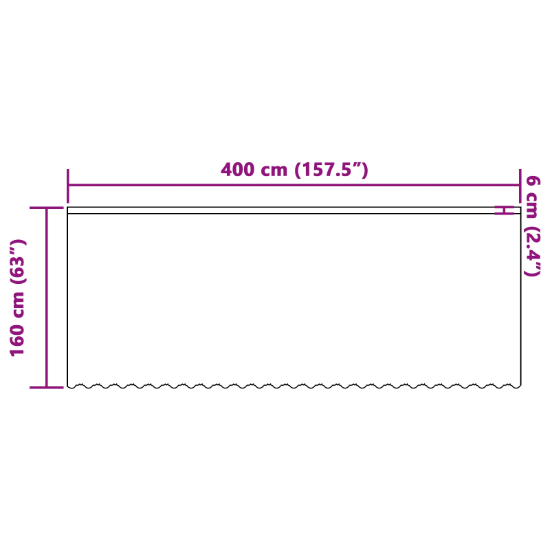 vidaXL Mežģīņu aizkars ar aizkariem Balts 160 x 400 cm Poliesters
