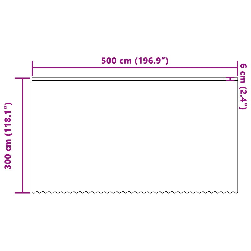vidaXL Mežģīņu aizkars ar aizkariem Balts 300 x 500 cm Poliesters