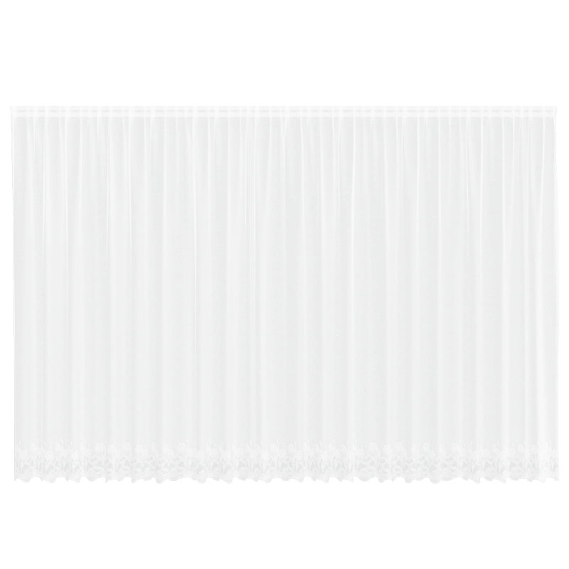 vidaXL Mežģīņu aizkars ar aizkariem Balts 245 x 600 cm Poliesters