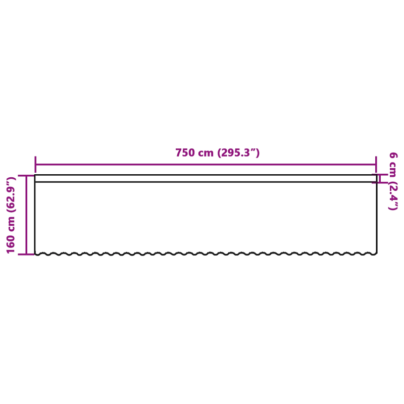 vidaXL Mežģīņu aizkars ar aizkariem Balts 160 x 750 cm Poliesters