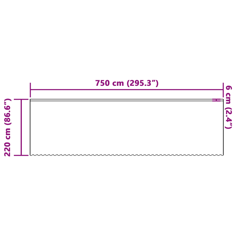 vidaXL Mežģīņu aizkars ar aizkariem Balts 220 x 750 cm Poliesters