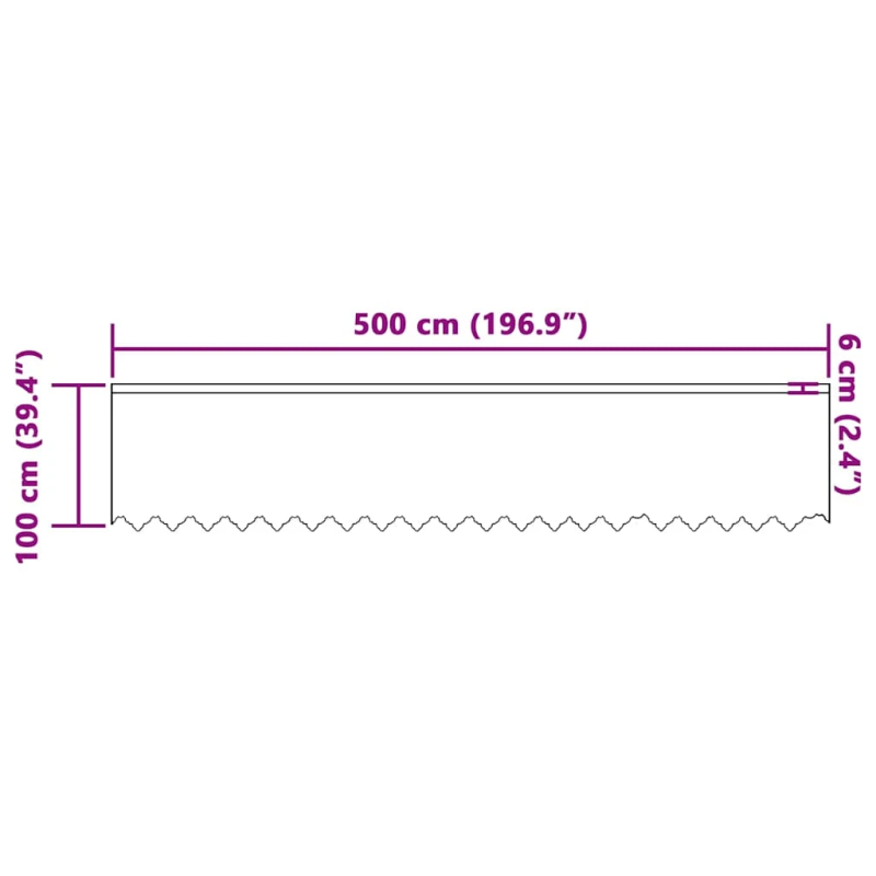 vidaXL Mežģīņu aizkars ar aizkariem Balts 100 x 500 cm Poliesters