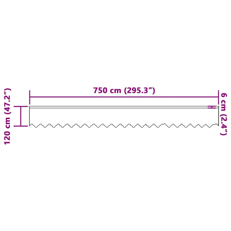 vidaXL Mežģīņu aizkars ar aizkariem Balts 120 x 750 cm Poliesters