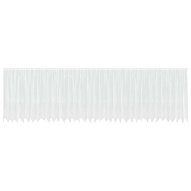 vidaXL Mežģīņu aizkars ar aizkariem Balts 180 x 900 cm Poliesters